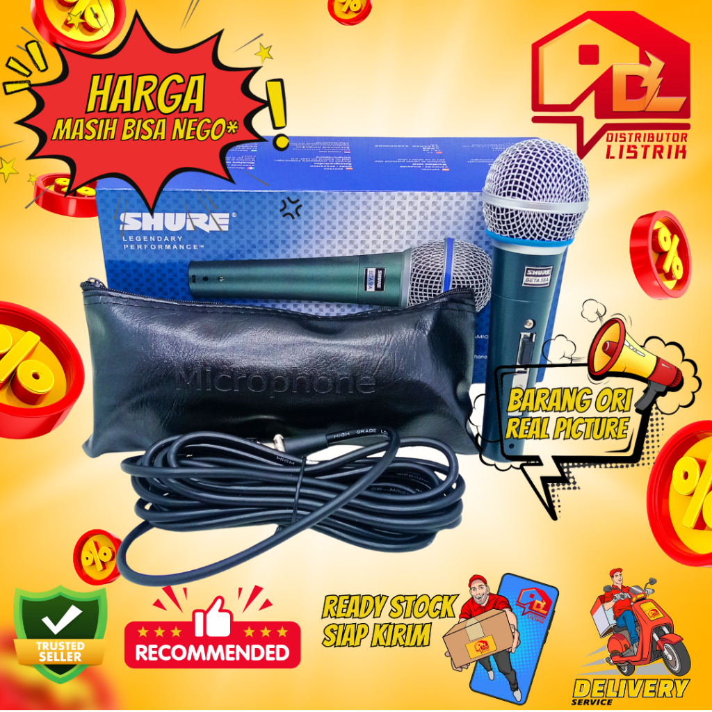 MIC MICROPHONE MIX SHURE BETA 58 + SK SAKLAR