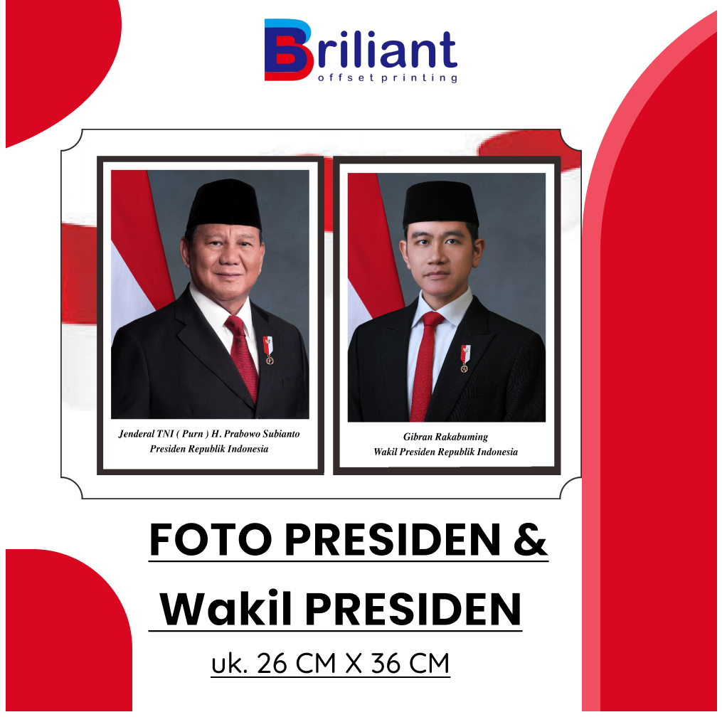FOTO PRESIDEN & WAKIL PRESIDEN