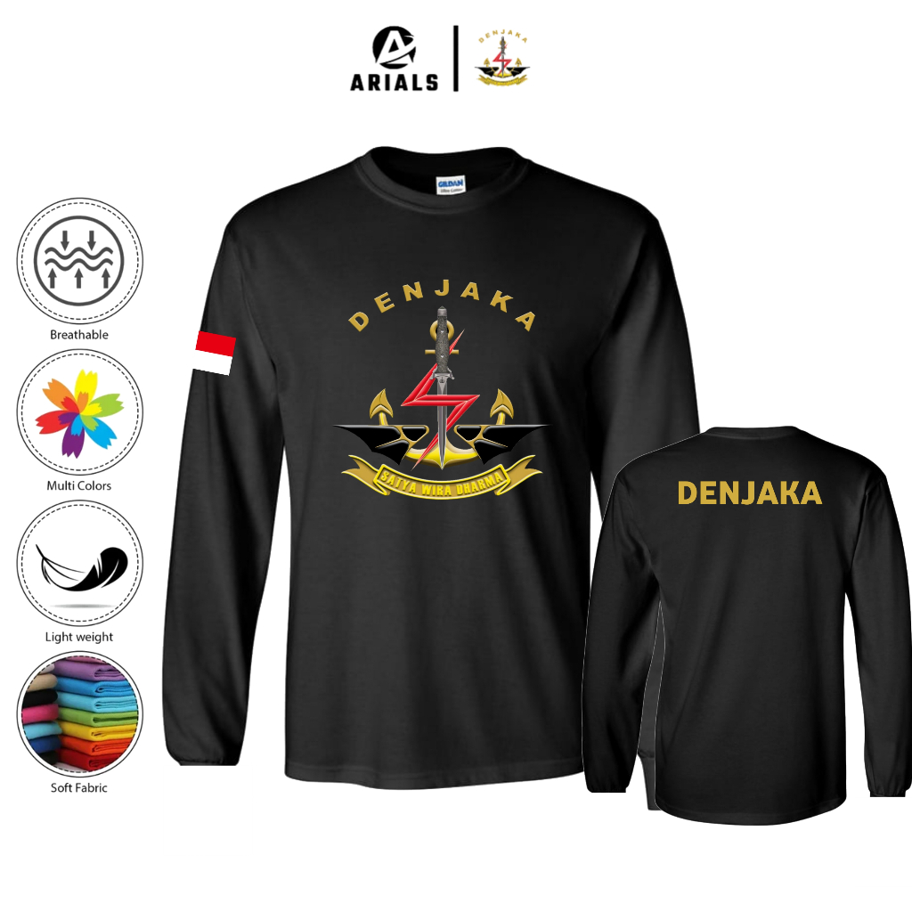 Arials Kaos Baju Lengan Panjang DENJAKA TNI AL