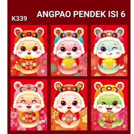 

GROSIR Angpao Panjang isi 6 PCS Angpau Sincia Imlek Murah Ampau 2025