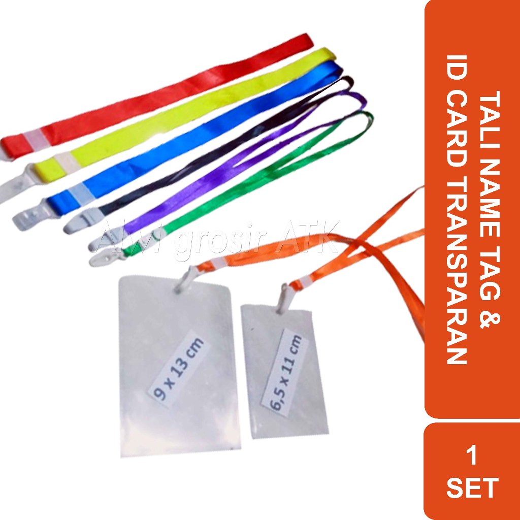 

Full Set Tali Name Tag + Id Card Plastik Transparan Tebal Untuk Panitia | 1 Set
