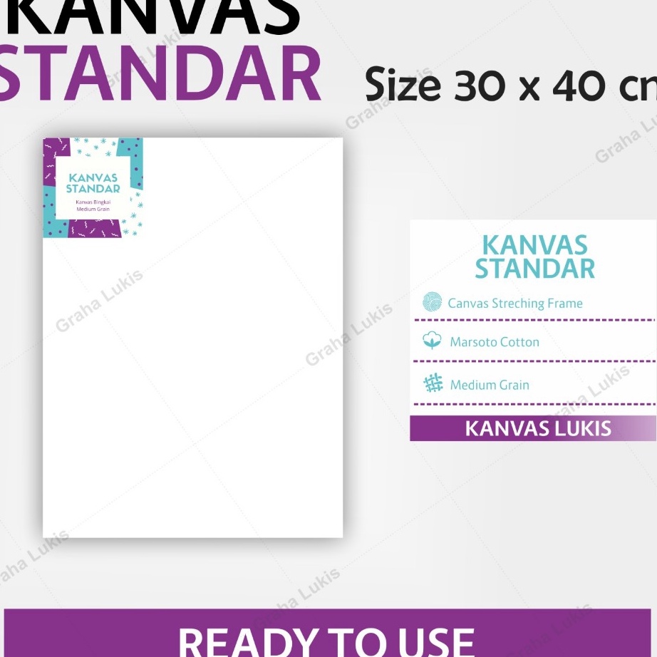 

KF7 Kanvas Standar Graha Lukis 3x4cm