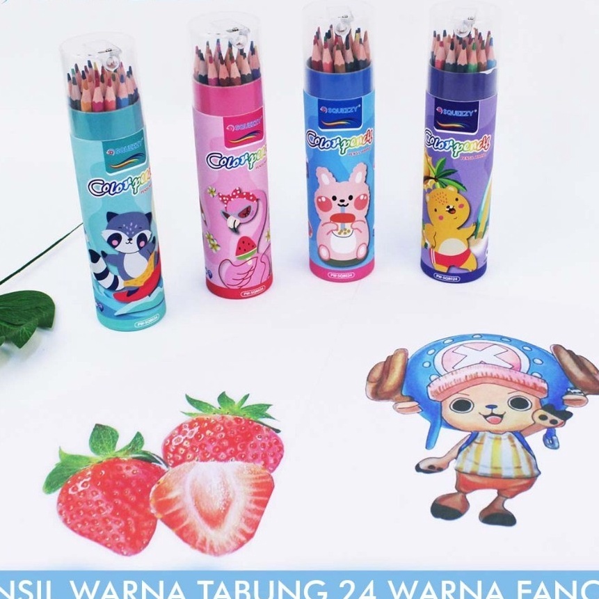 

Hemat Pensil Warna Tube Squeezy 1 Set 24 Warna Serutan Color Pencil 24