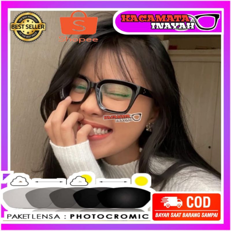 Frame kacamata Yuri untuk pria dan wanita frame 901 | kacamata wanita photocromic | kacamata Bluecro