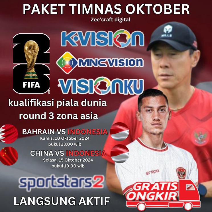 PAKET TIMNAS K VISION BULAN OKTOBER KUALIFIKASI PIALA DUNIA 226