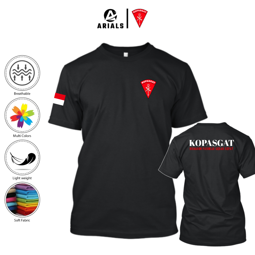 Arials Kaos Baju KOPASGAT Komando Pasukan Gerak Cepat