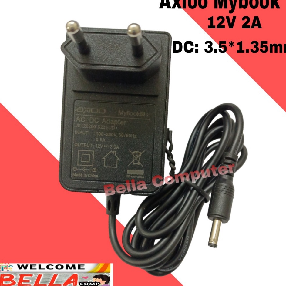 ADAPTOR CHARGER AXIOO MYBOOK 1 11plus 11G 14 14plus 14E 14F 14G 14H 12V 2ACHARGER ADAPTOR AXIOO MYBO