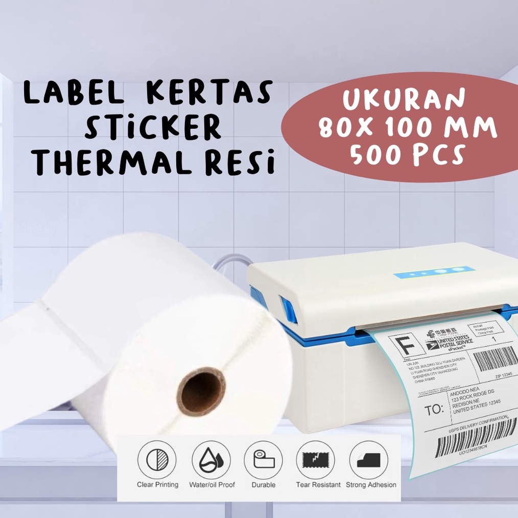 

LABEL THERMAL 8 X 1 mm KERTAS STICKER DIRECT THERMAL 8x1 mm ART G8N5