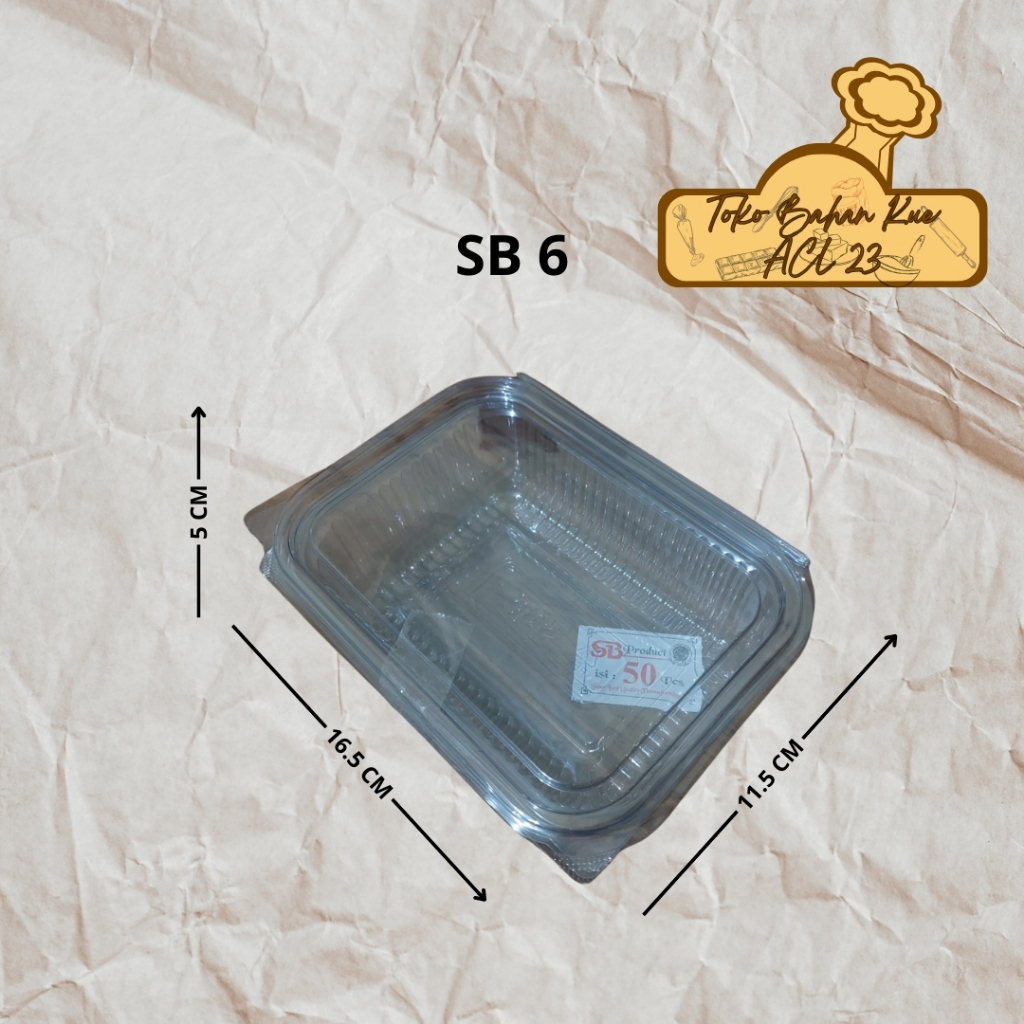 Mika SB 6/Mika Makanan/Mika Kue/Mika Bolu/Mika Plastik/Wadah Makanan/Mika Plastik Kue SB 6