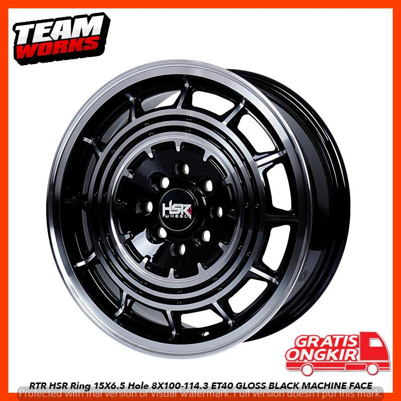PAKET VELG DAN BAN MOBIL HSR TYPE RTR R15 PCD8X100-114,3 UNTUK AVANZA XENIA JAZZ BRIO PELEK RING 15