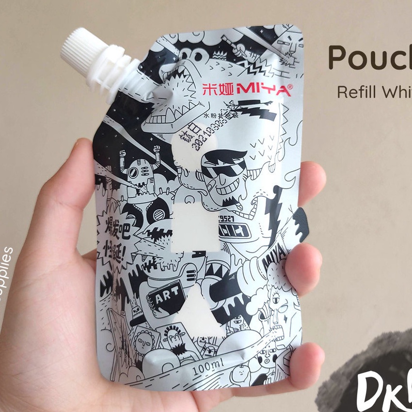 

Mega Miya Himi Cat Gouache White Putih Refill Pouch 1ml 1 ml