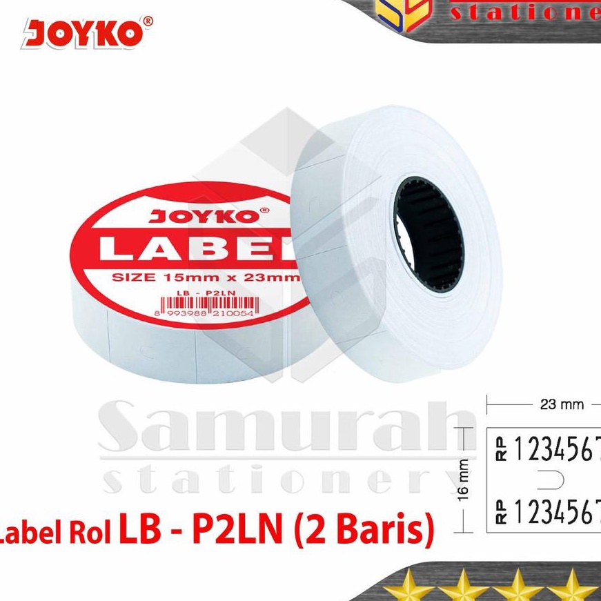 

KP8 Kes Label Rol 2 Baris LBP2LN Joyko Label LB 2LN Isi 2 untuk MX66A MX66N