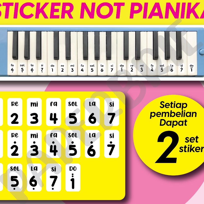 

Pilihan STICKER NOT PIANIKA POLOS Bisa pilih warna