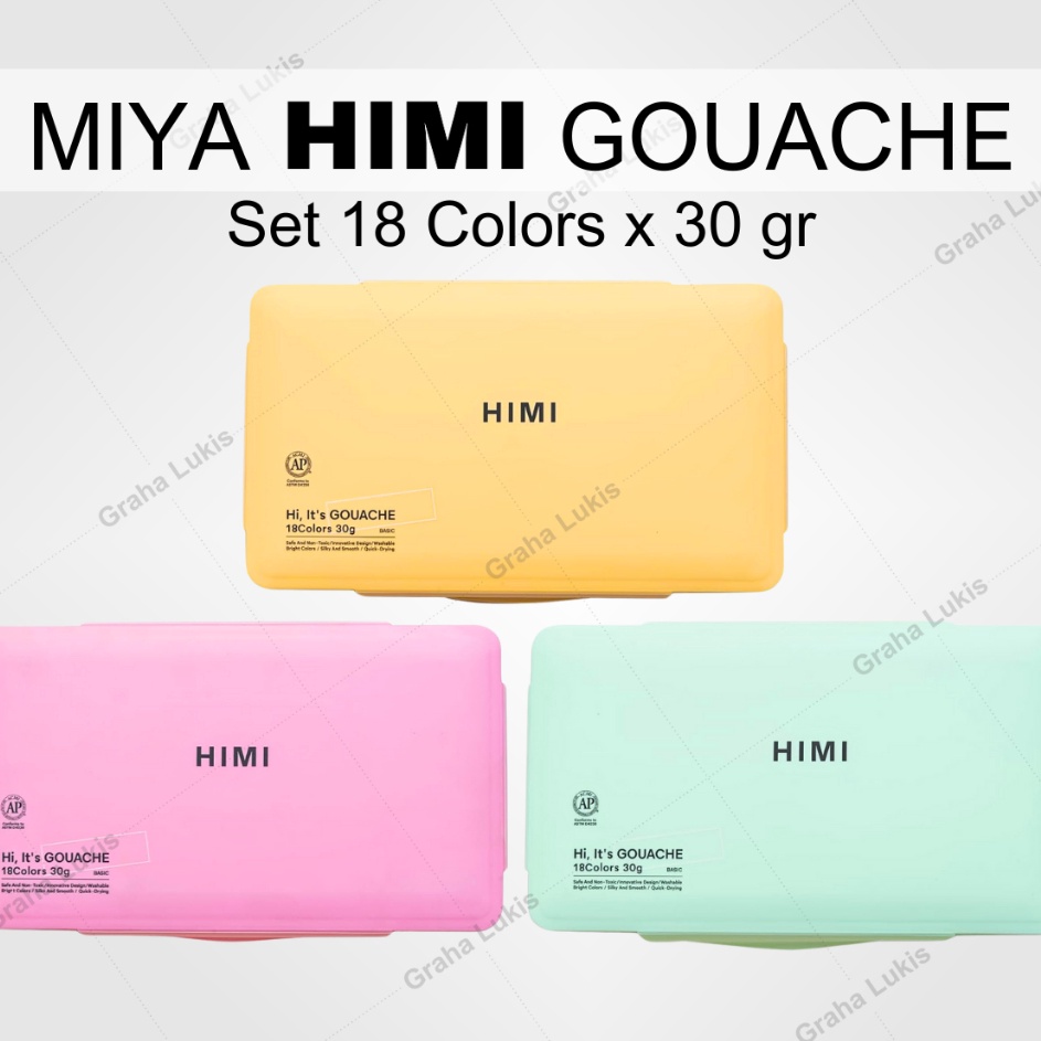 

Top MIYA HIMI Gouache Basic Set Colour 18 x 3ml