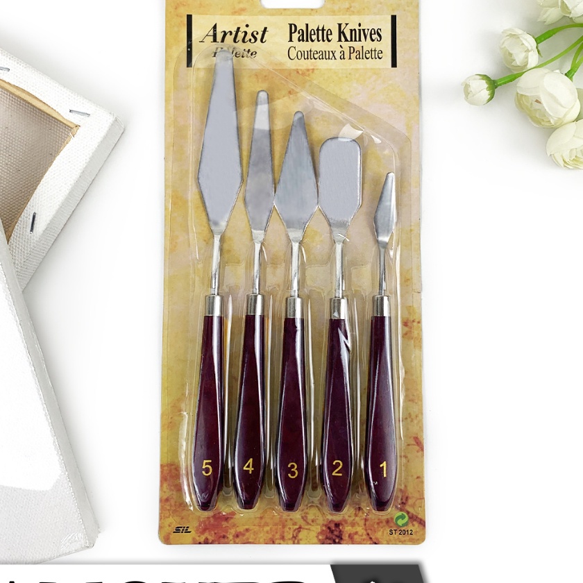 

Diskon SAMOYED PNKNAP5 Pisau Spatula Lukis Palet Tanah Liat Dekorasi Kue Artist Painting Mixing Palette Clay Cake Frosting Knife Knives Scraper Set