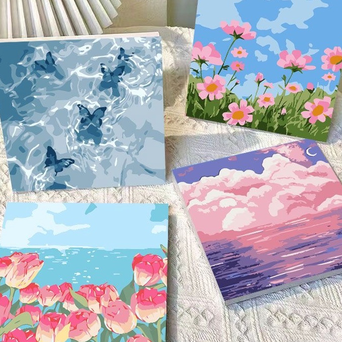 

Boom With Frame Paint by Number DIY Canvas Acrylic Paint Painting kit Deco Colouring art