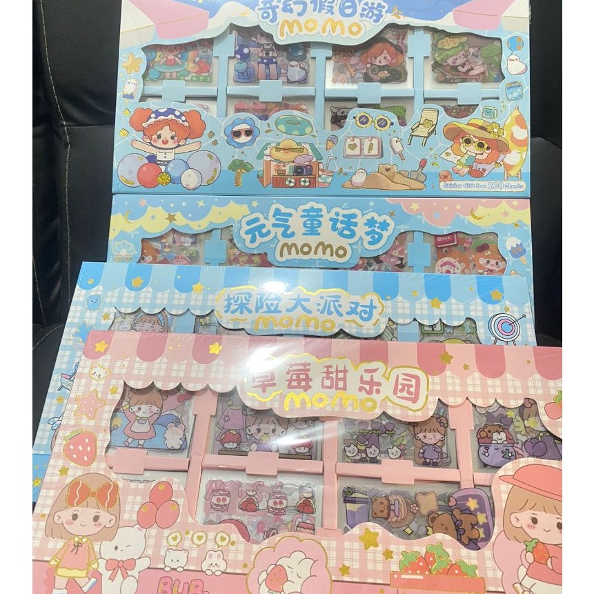 

Murah Stiker Nono Momo Cici Sticker Momo Isi 2 Lembar PVC 1 Box 4 warna Sticke Anak Gambar Kartun Lucu