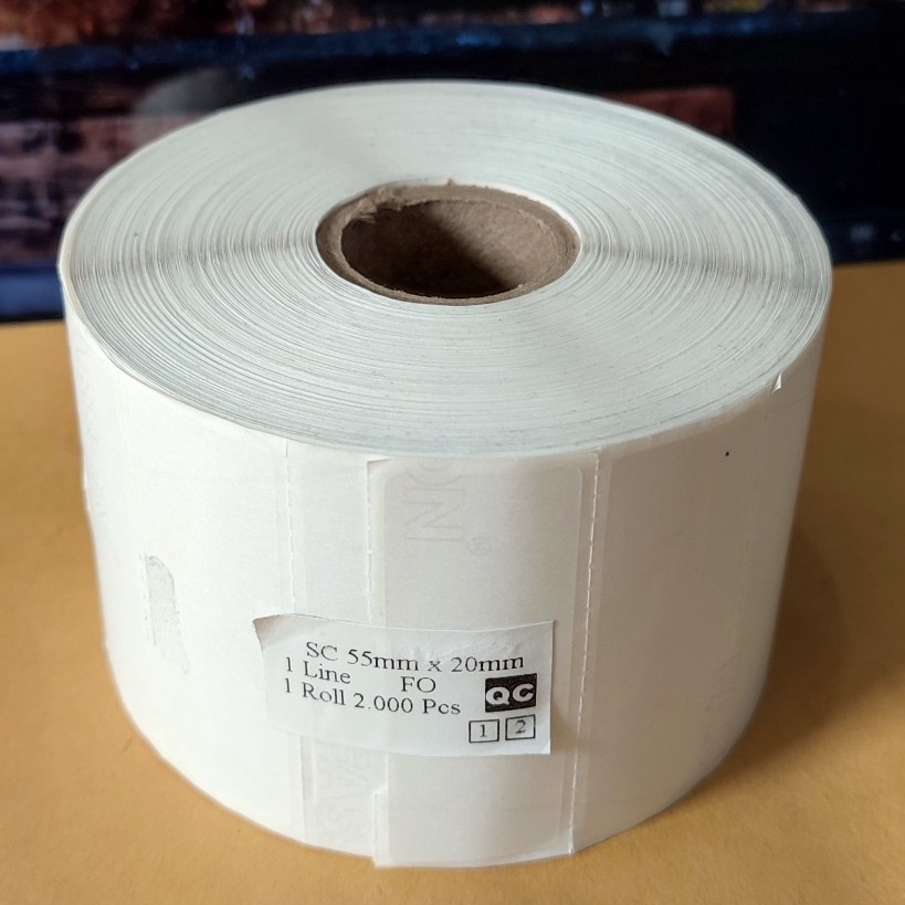 

HJ6 ETIKET LABEL SEMICOATED 55x2 ISI 2PCS STIKER BARCODE 55 X 2
