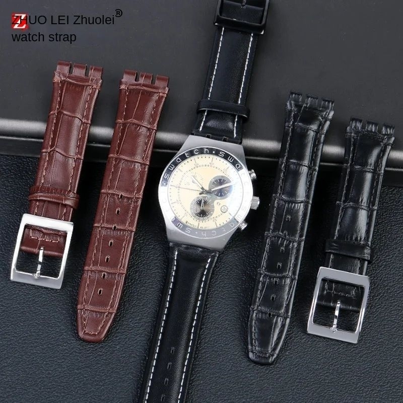 Tali Jam tangan Swatch Ironi Strap Jam Swatch Kulit 17mm 19mm 21mm