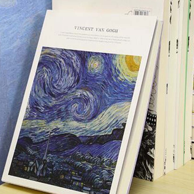 

berkualitas A4 256pages Van Gogh Vintage Blank Sketchbook Thick White Paper
