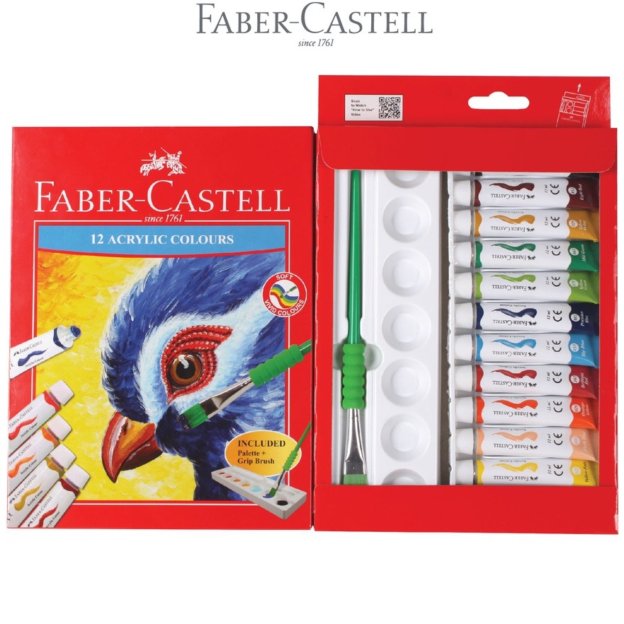 

Murah FaberCastell Acrylic tube 12 ml 12 colours