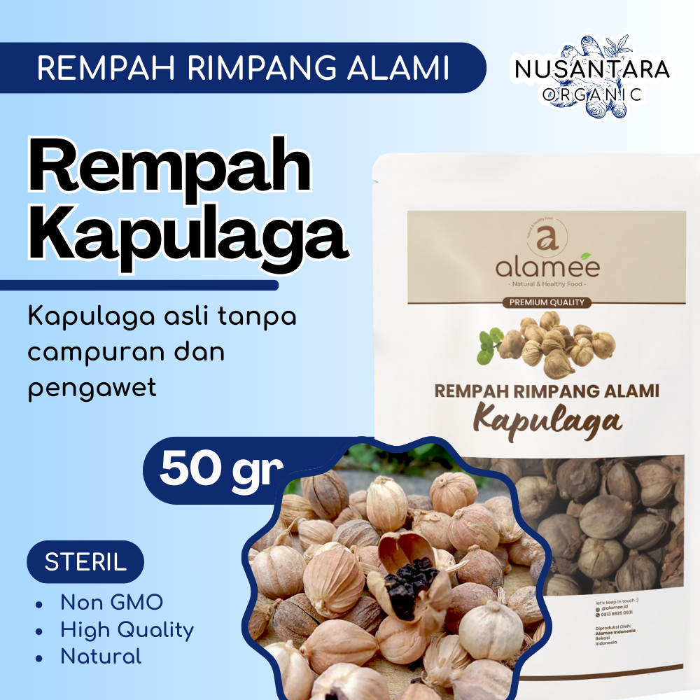 

ALAMEE Kapulaga Kering 50 gram Cardamom Kapolaga Kapol Rempah Rimpang Organik Bumbu Masakan Alami