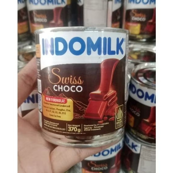 

susu kental manis indomilk swiss choco kaleng 370gr