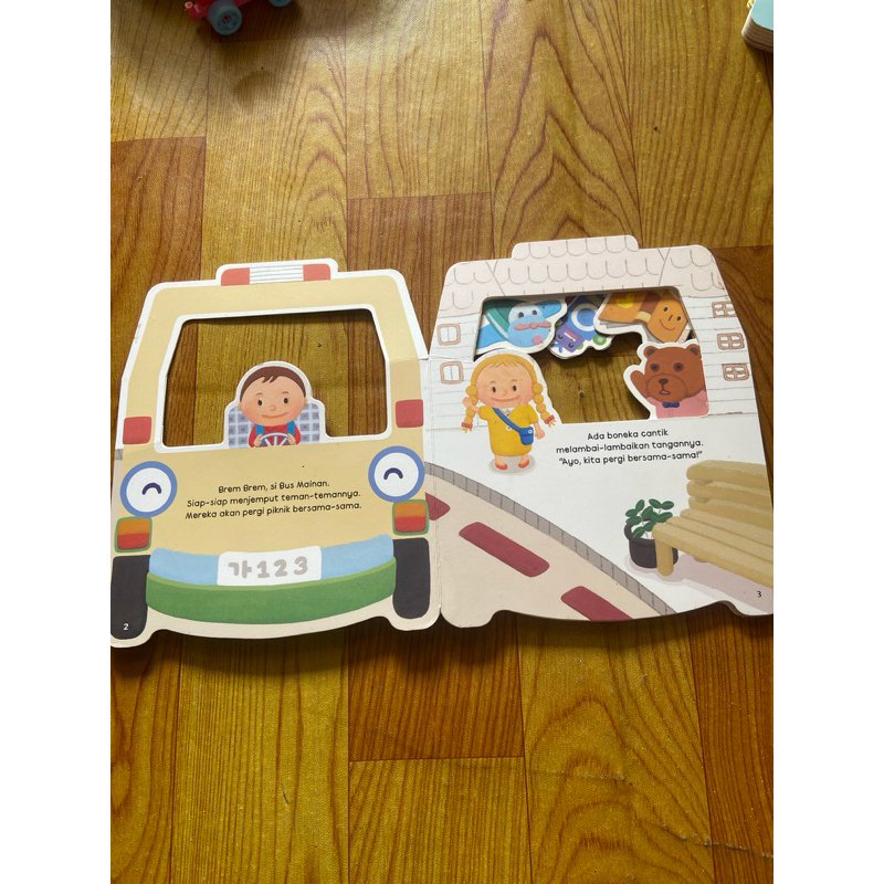 preloved buku pop up-buku anak-buku mobil-ayok pergi sama-sama