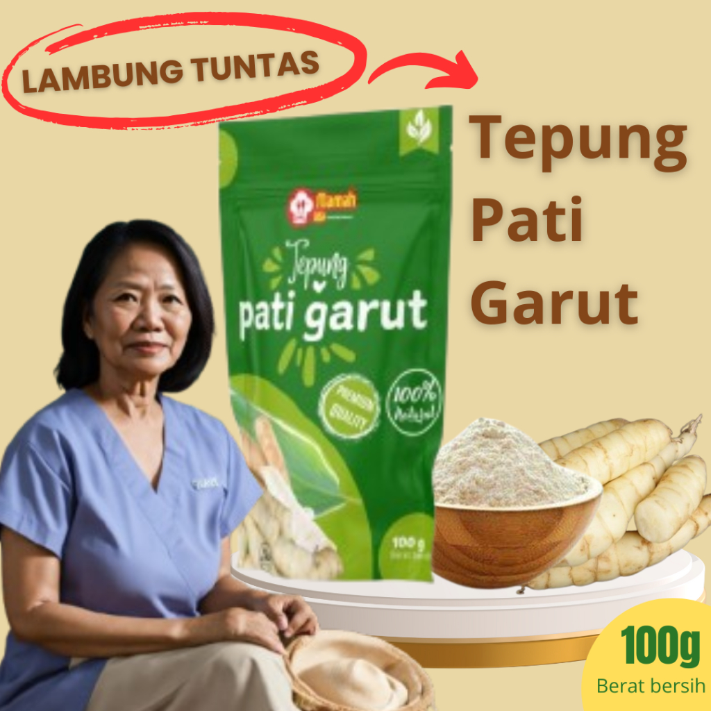 

Tepung Pati Garut Asli Solusi Atasi Lambung Tuntas, Solusi Tepung Gluten Free untuk Gerd, Maag & Asam Lambung - Tepung Pati Garut Original 100gram berat bersih Tepung Untuk Gerd Asam Lambung Sakit Perut Nyaman Di Makan Untuk Koresterol
