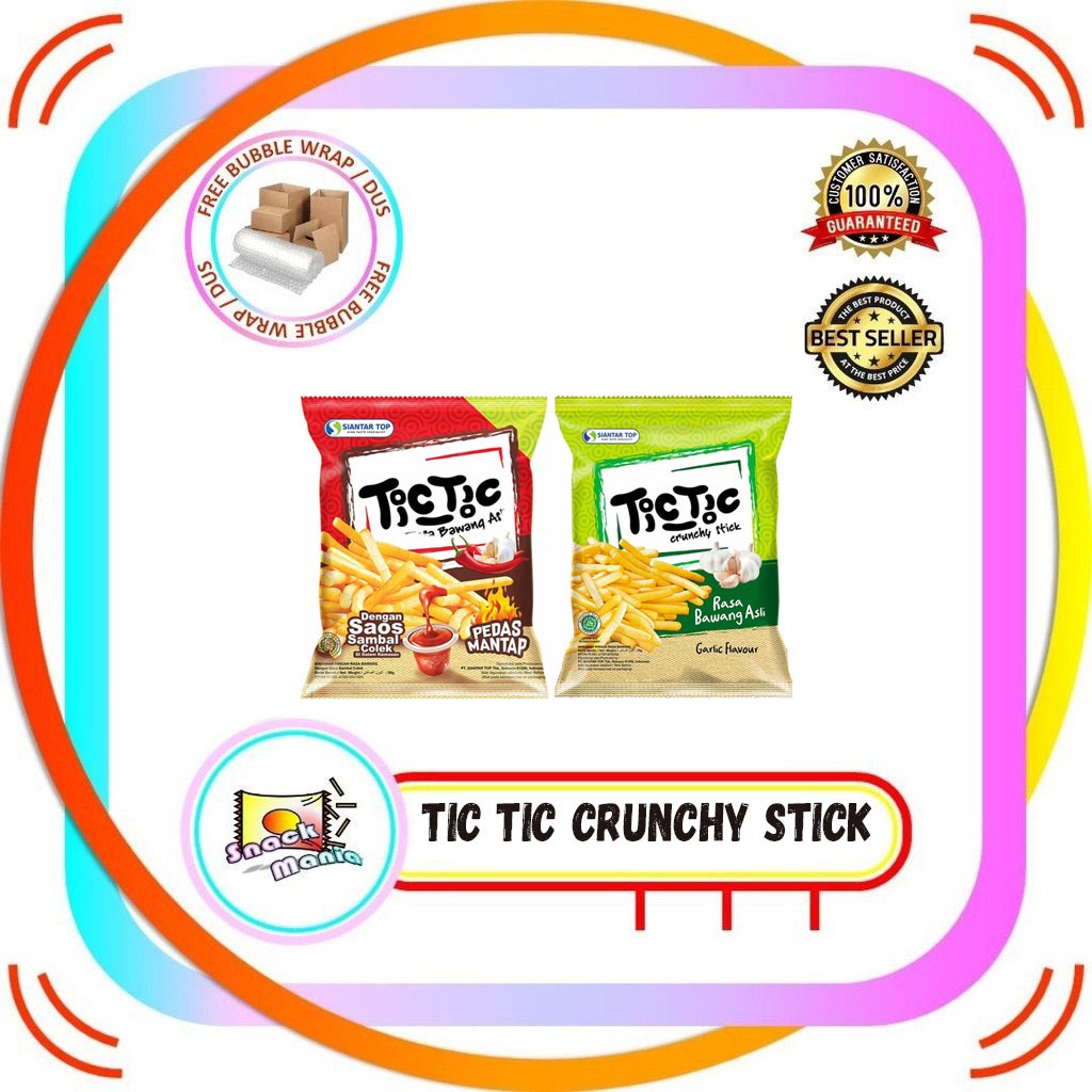 

TicTic Crunchy Stick Rasa Bawang Asli | Sambal Colek ~ 65 gr Tic Tic Snack