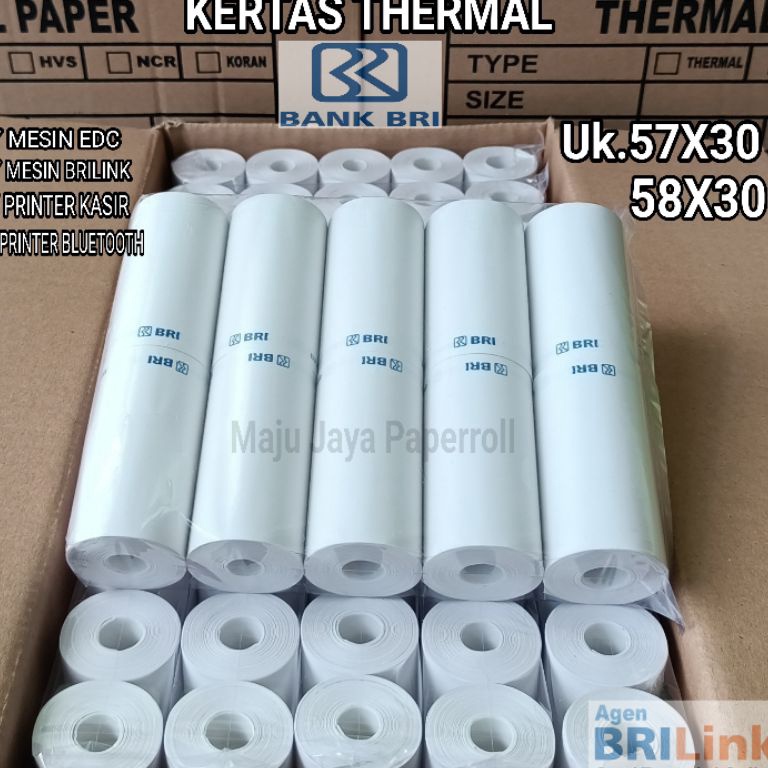 

3 ROLL KERTAS THERMAL EDC LOGO BANK BRI UNTUK EDC BRILINK DLL