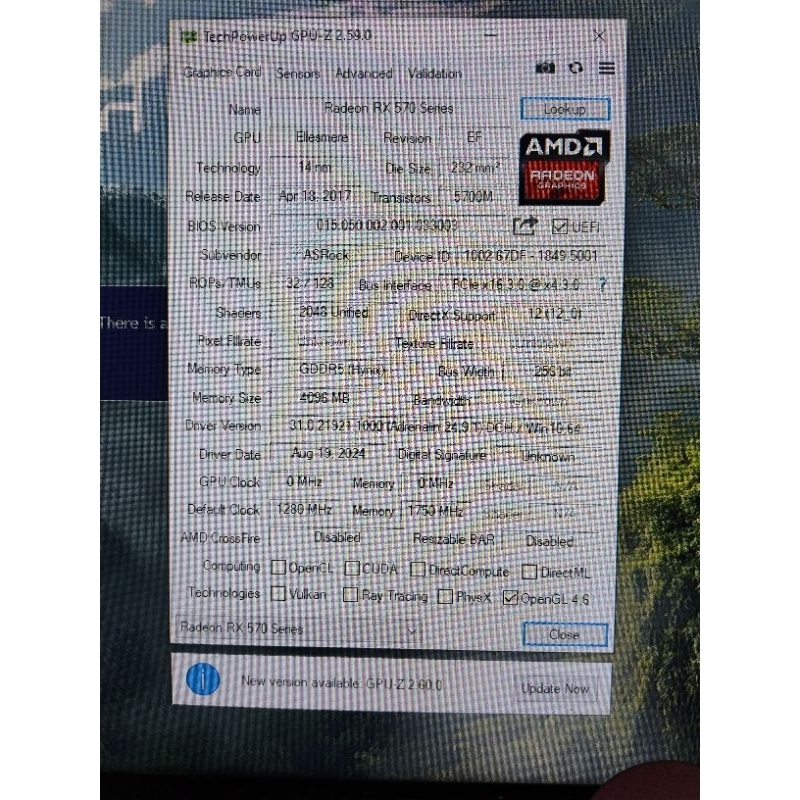 rx 570 8gb no display