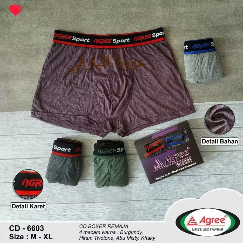 (4 pcs) Boxer pria / Boxer men brief Kasogi MAX/AGREE