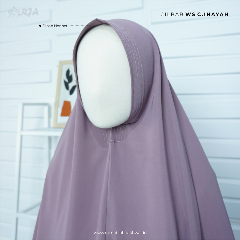 JILBAB C.INAYAH, JILBAB NON PET 5 GARIS, JILBAB JUMBO NON PET RJA