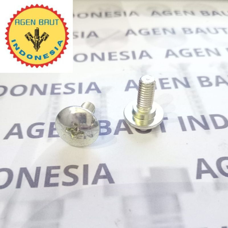 (Paket Isi 5 Biji ) Baut Body Satria Fu Original 6x15