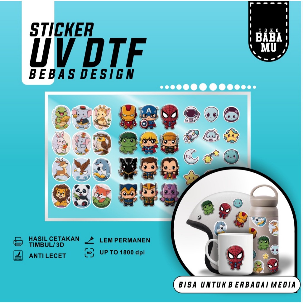 

CETAK STICKER CUSTOM PRINT UV DTF