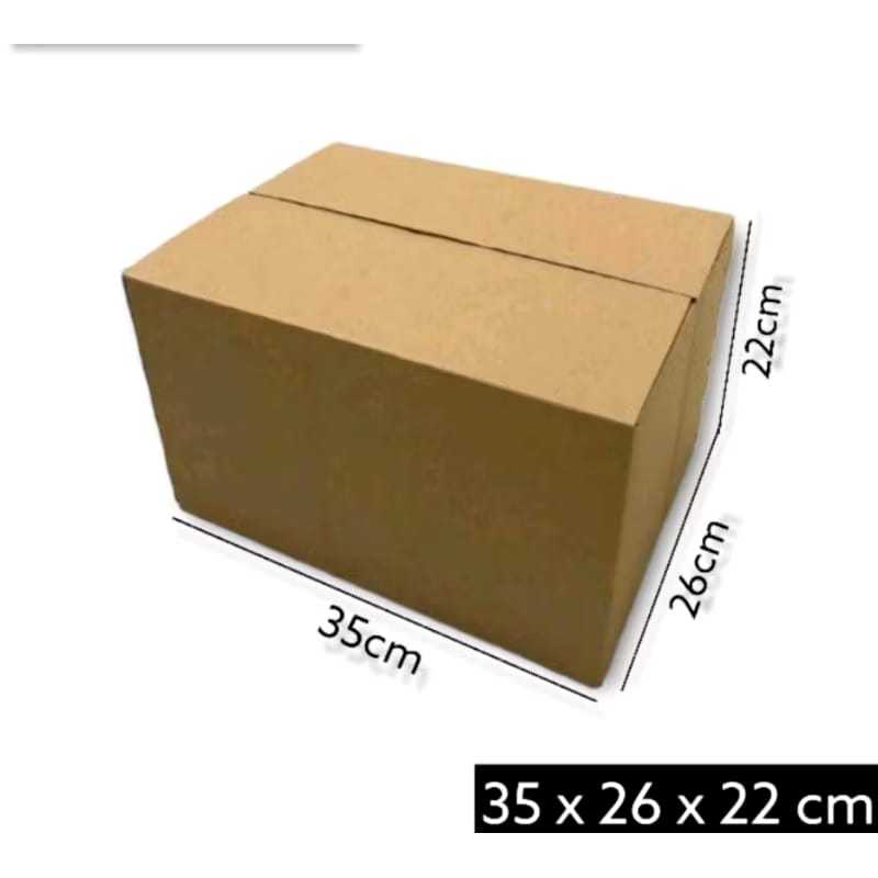 

Kardus Karton Box Ukuran 35x26x22 CM.... ST Single Wall Polos Untuk Packing Souvenir dll