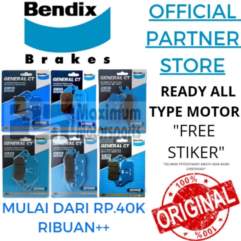 KAMPAS REM BENDIX KAMPAS REM MOTOR R15 V3 BELAKANG MD21