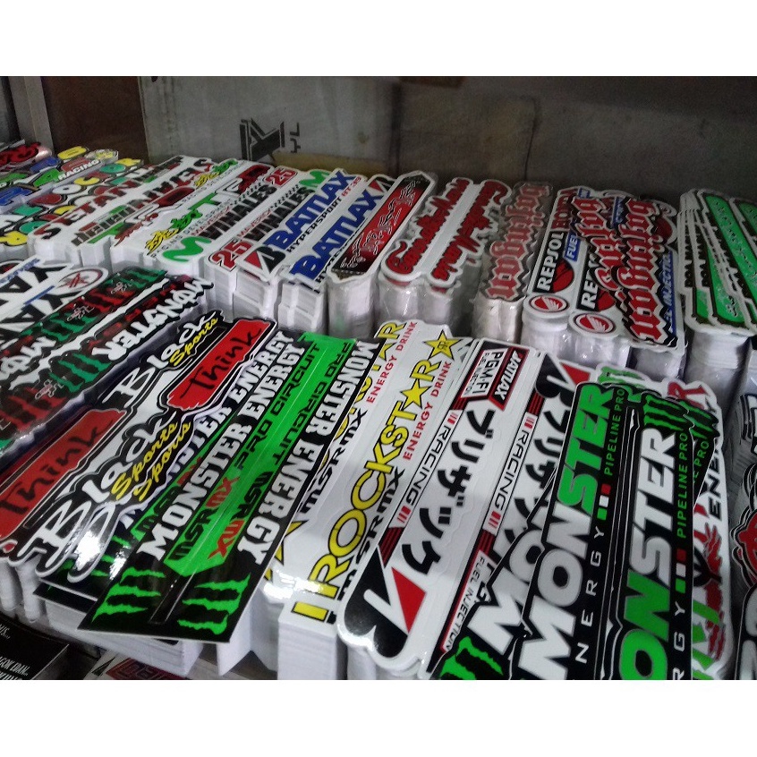 

KODE X43E stiker huruf panjang isi 1 pcs