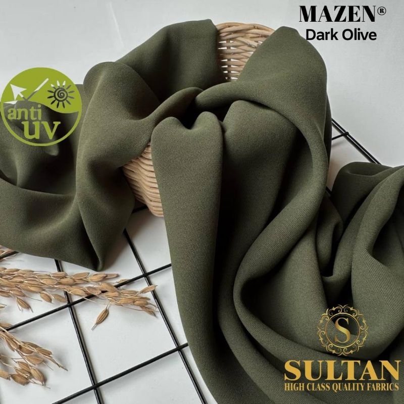 Kain Abaya Sultan Marzan / MAZEN Anti-UV Dark Olive polos