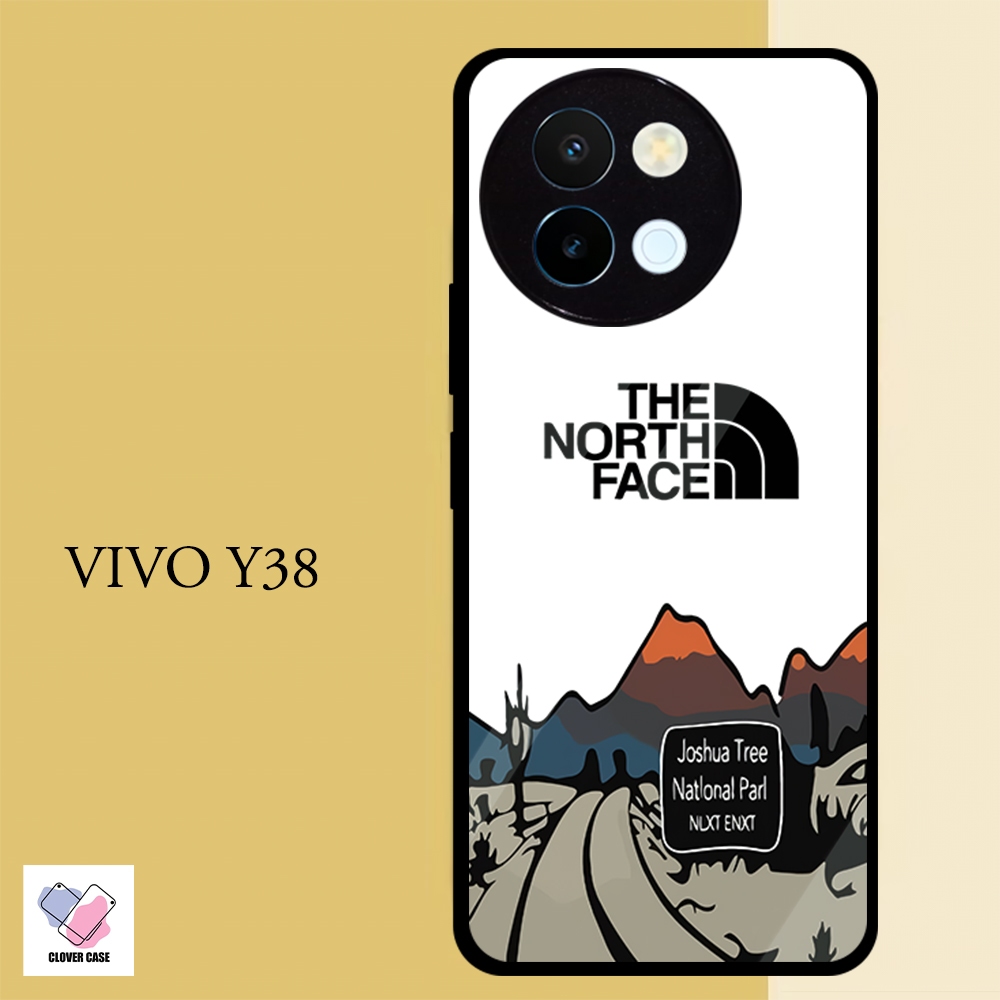 [TH10]  Case Glossy Case | VIVO Y38 | CASE KEKINIAN LUCU |  Casing Hp Kilau Motif THE NORTH FACE