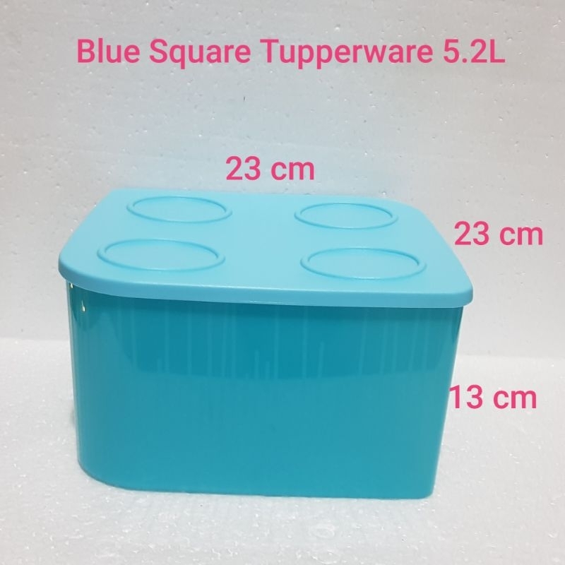 blue square 5.2L tupperware