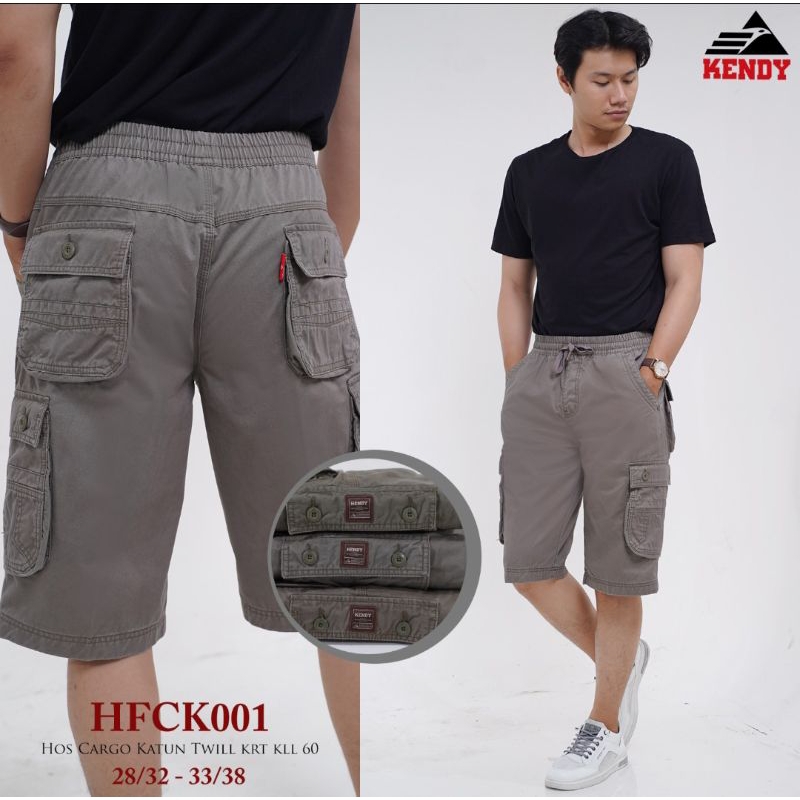 CELANA KENDY CARGO PENDEK PINGGANG KARET ORIGINAL PREMIUM