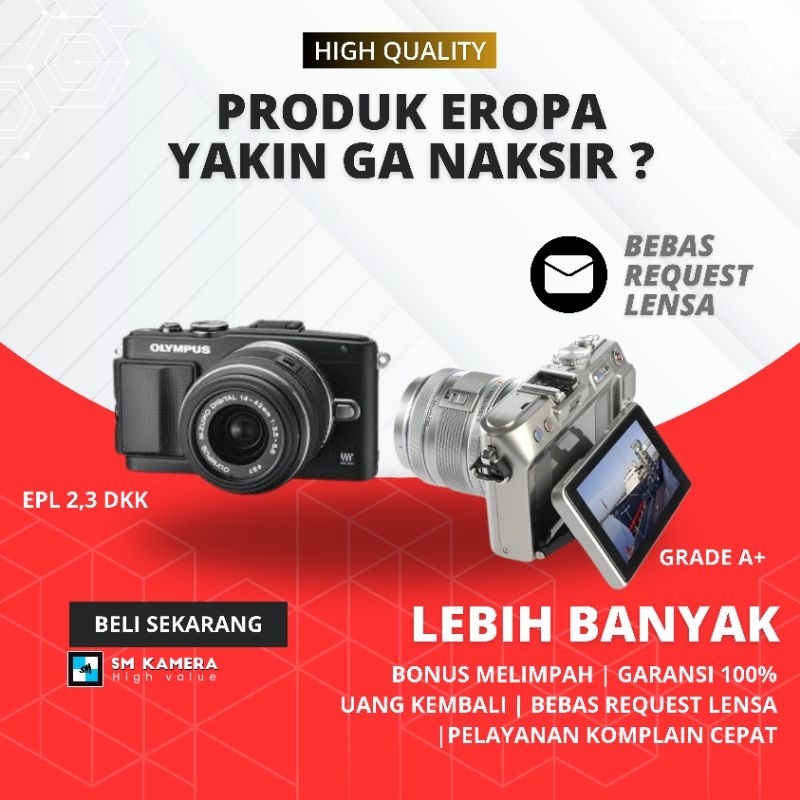 MIRRORLESS EROPA OLYMPUS EPL2 OLYMPUS EPL3 OLYMPUS EP2 OLYMPUS EP3 MIRRORLESS PEMULA