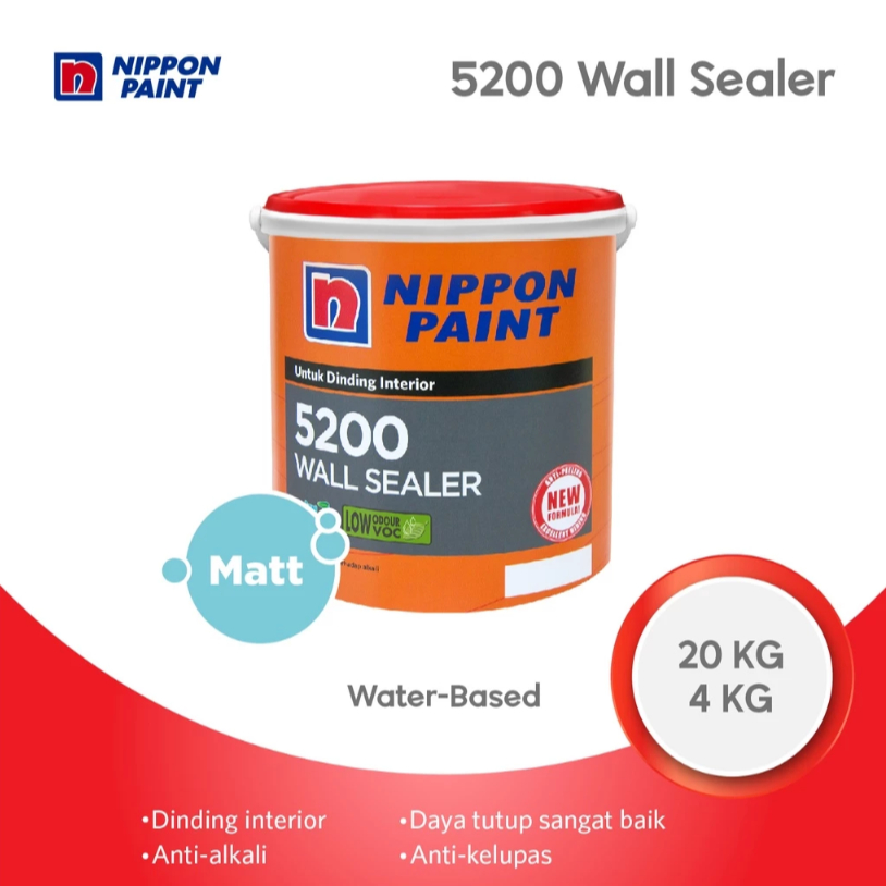 WALL SEALER Cat Dasar Dinding Alkali Nippon Paint 5200 Wall Sealer | Cat Dasar Dinding Interior Wall