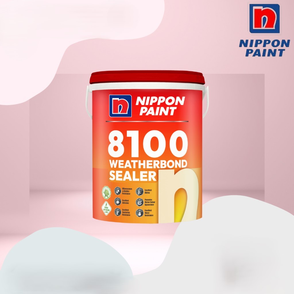 WALL SEALER WEATHERBOND Cat Dasar Dinding Eksterior Alkali Nippon Paint 8100 Wall Sealer | Cat Dasar