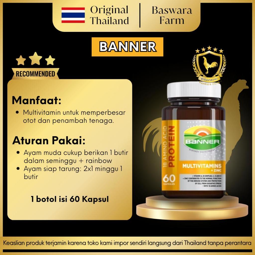 Banner Multivitamin Ayam Impor Thailand isi 60 pcs