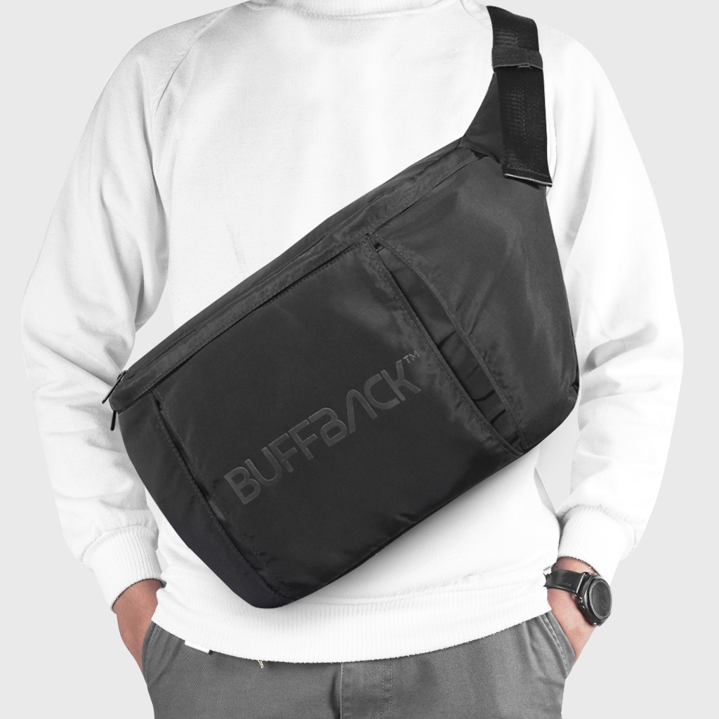Buffback - Waistbag Morgan Tas Pinggang Pria I Masuk Laptop 13"