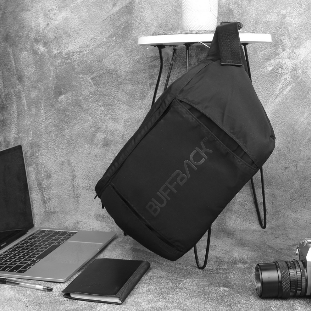 NEW BUFFBACK - WAISTBAG MORGAN TAS PINGGANG PRIA I MASUK LAPTOP 13"