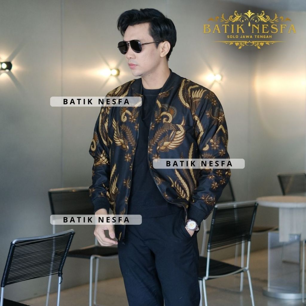 Jaket Batik Bomber Pria Murah Motif IRONMAN
